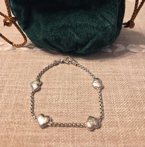 JAI by John Hardy Sterling Silver Heart Bracelet 7.5"